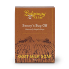 Ledgeway Farm goat milk soap packaging with a rustic design on a white background