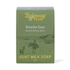 Box of Ledgeway Farm goat milk soap on a white background