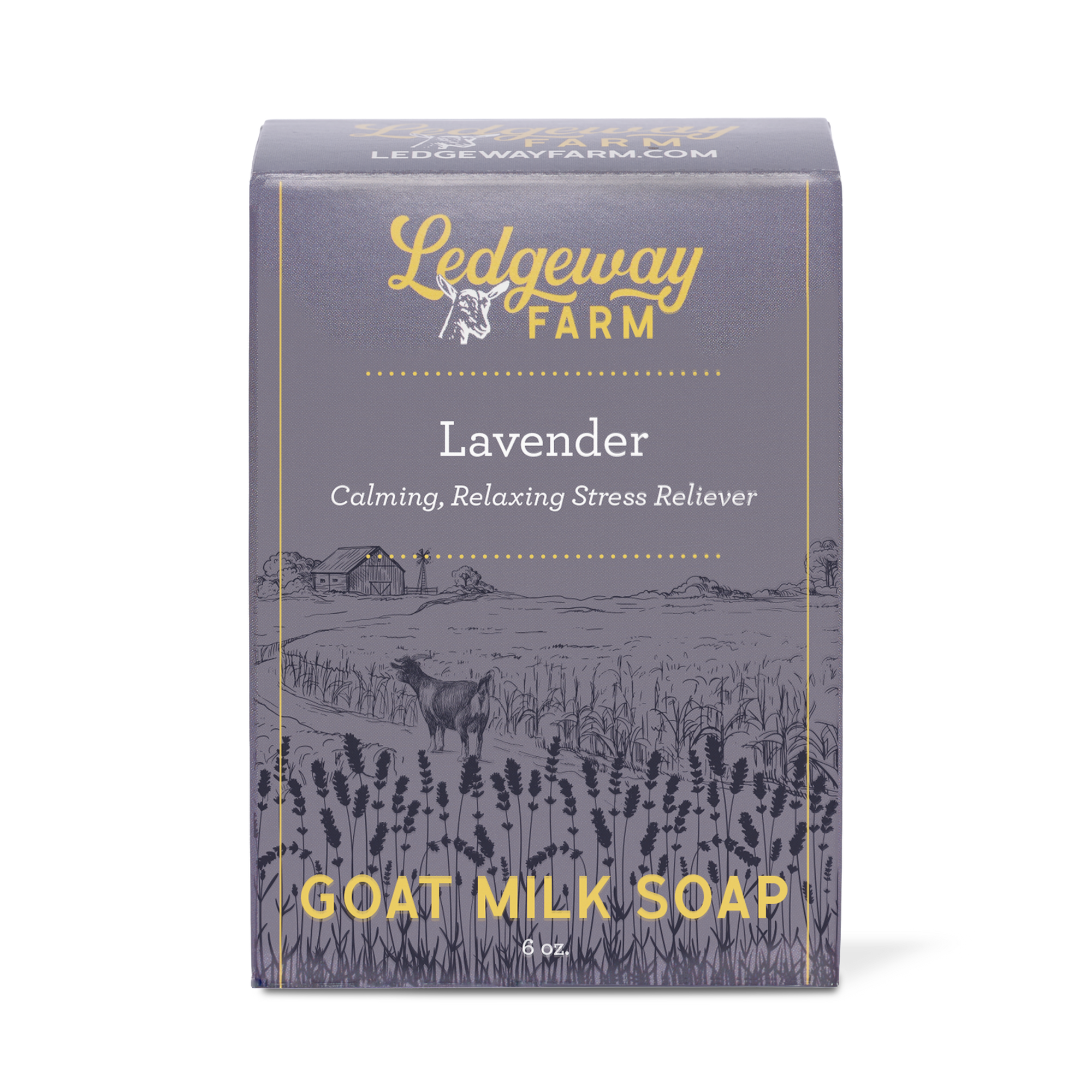 Lavender goat milk soap box