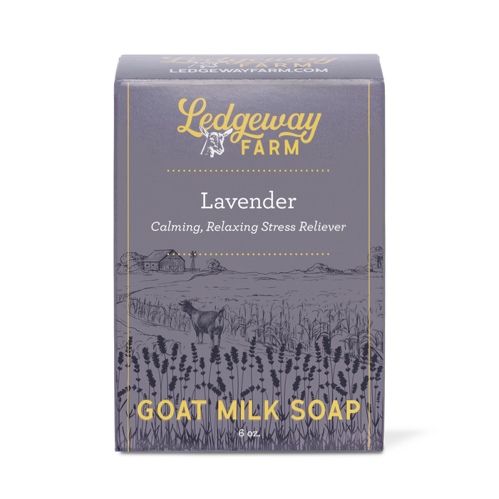 Lavender goat milk soap box