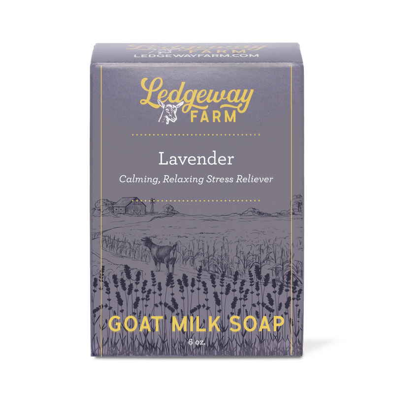 Lavender goat milk soap box