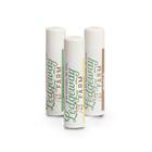 Three lip balm sticks from Ledgeway Farm on a white background