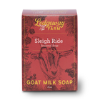 Sleigh Ride soap packaging with Ledgeway Farm branding on a white background