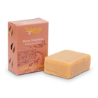 Goat milk soap with packaging labeled 'Minty Grapefruit' on a white background