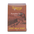 Box of Ledgeway Farm Pumpkin Spice goat milk soap on a white background